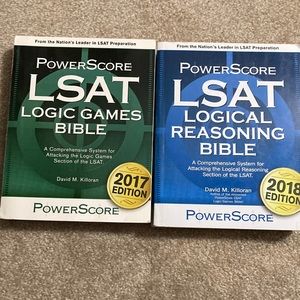 Lsat logic games bible and logical reasoning bible.